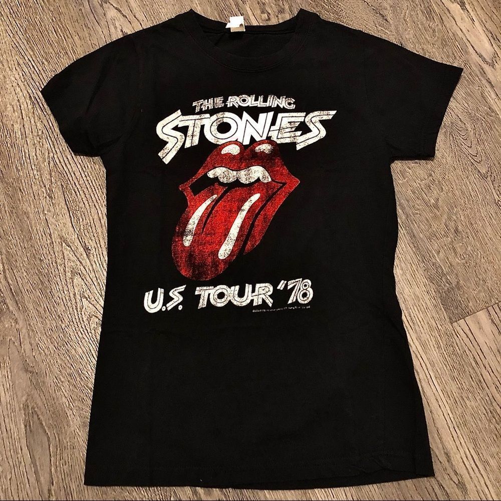Women's The Rolling Stones A Bigger Bang Glasgow 2006 Lips T-Shirt Size Large